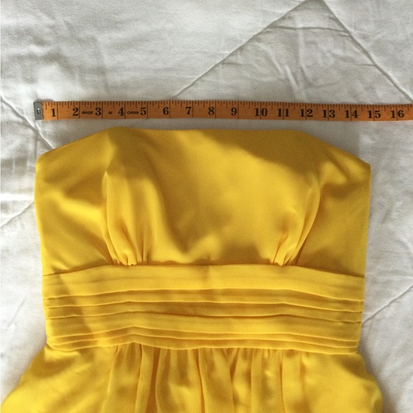 Alfred Angelo Canary Yellow Strapless Mini Dress - Picture 11 of 15